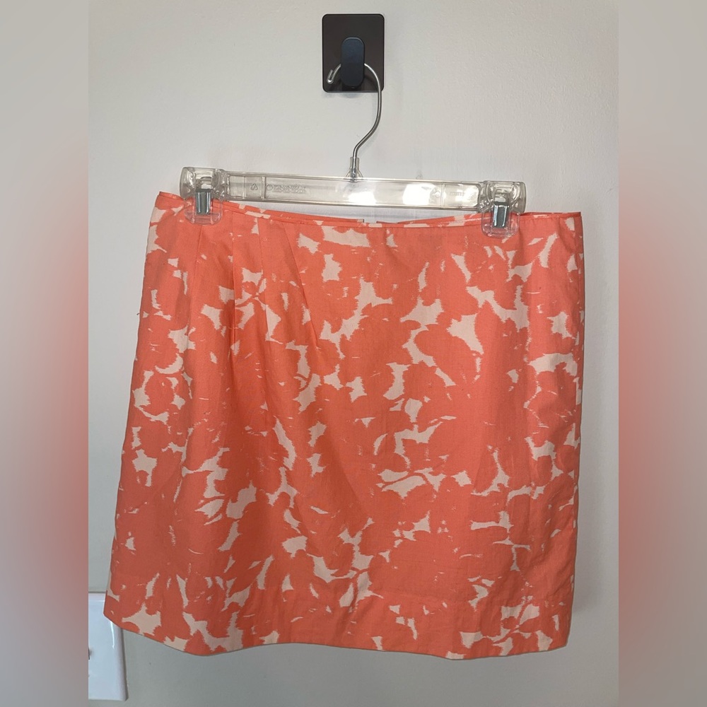 J Crew Peach Floral Skirt